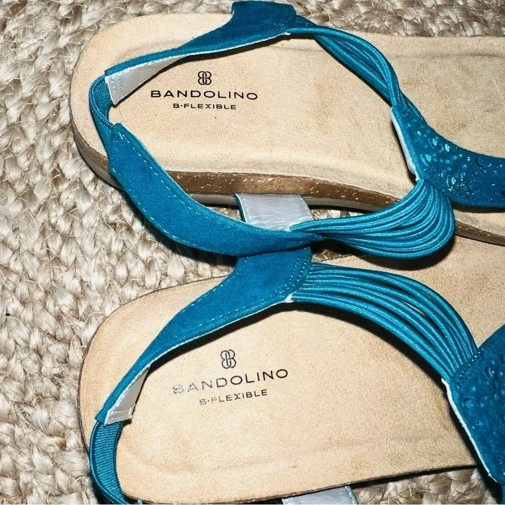 Bandolino Blue Rhinestone Thong Sandal